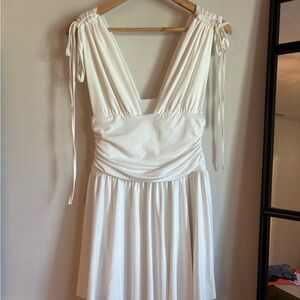 White Amazon Boho Mini Dress